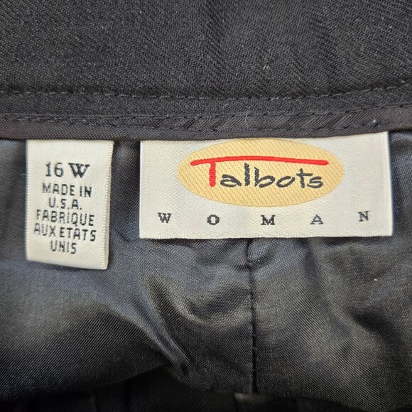 Talbots Woman 100% Wool Tapered Leg Trouser Pants Size 16W - Picture 3 of 6